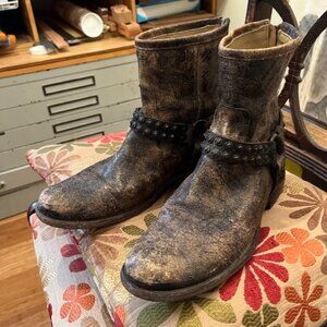 FRYE Phillip Studded Harness Boot Ankle MOTO BIKER DISTRESSED 11
